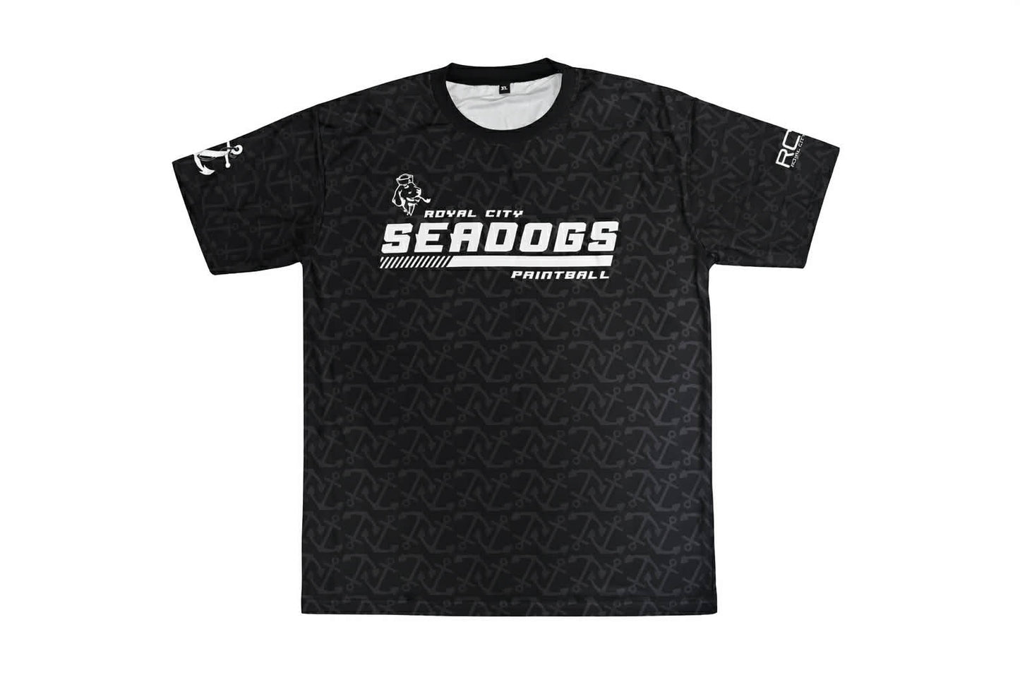 Black Anchorflage Tech Tee